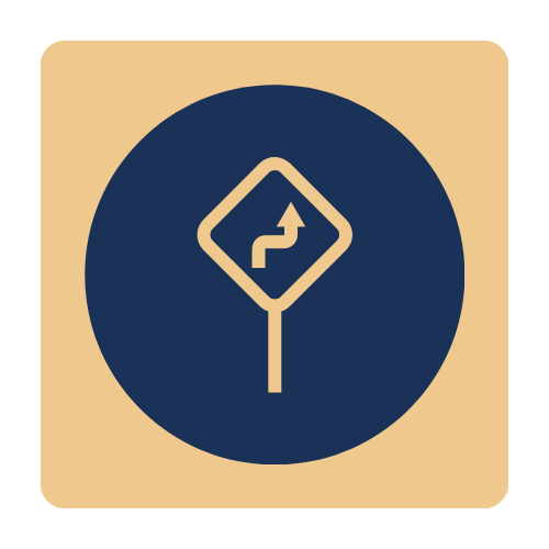 Dangerous turn or maneuver icon