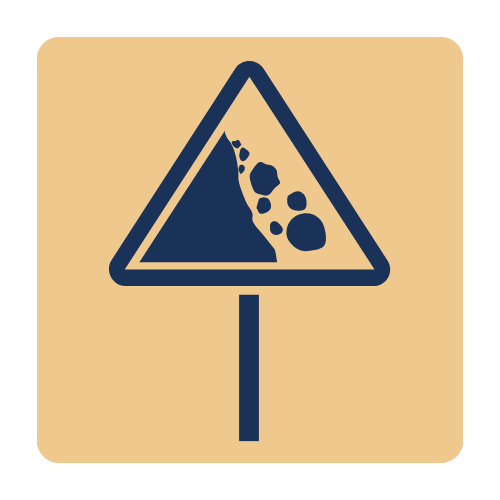 Adverse road or weather conditions icon