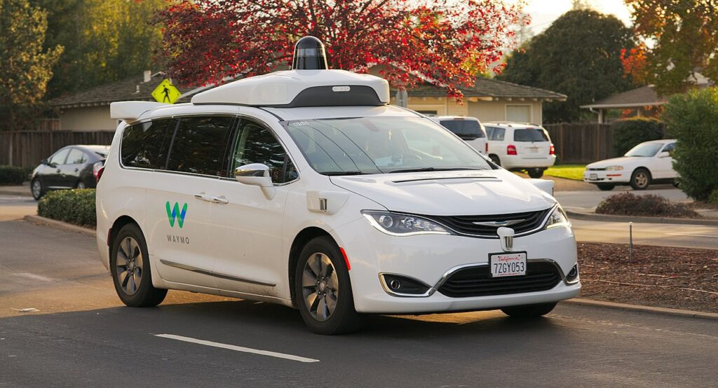 Waymo Chrysler Pacifica in Los Altos